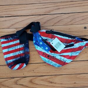 Frost Buddy American Flag Fanny Pack With Can Holder